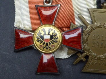 3 medal clasp - Hanseatic Cross Lübeck + KTK 1914-18 + RAD service award for 4 years - plus the field clasp
