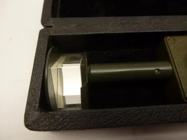 Old angle prism with plumb bob "Der Lotecoller" in a case