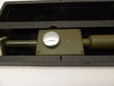 Old angle prism with plumb bob "Der Lotecoller" in a case