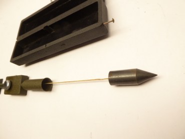 Old angle prism with plumb bob "Der Lotecoller" in a case