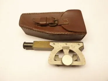 Old instrument for surveying around 1900 - Morin Paris dragonfly inclinometer - in a case