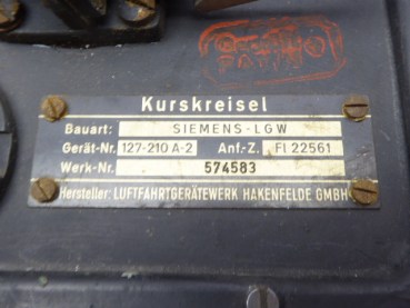 Deutsche Luftwaffe - LW Kurskreisel Fl 22561, Hersteller Siemens