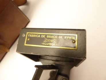 Heliograph Portugal WWII, manufacturer Fabrica de Branco de Prata Lisbon in leather case