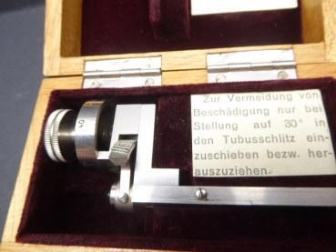 Mikroskopstativ - Berek’schen Drehkompensator E. Leitz Wetzlar No 260 im Etui