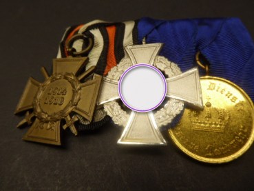 3 medals clasp with service awards + manufacturer