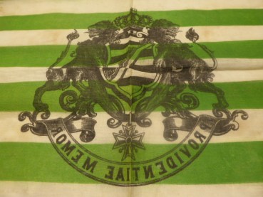 Flag of Saxony - probably cheering flag - printed on one side