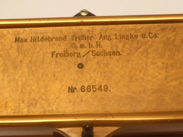 Max Hildebrand Freiberg / Sachsen - Tragbares Deklinatorium im Kasten um 1925