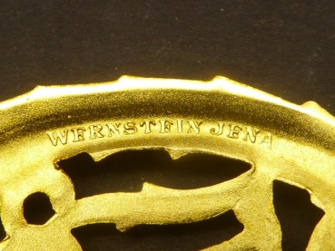 DRL Sportabzeichen in Gold mit Hersteller Wernstein Jena