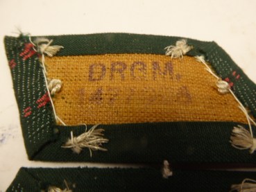 Pair of collar tabs for tanks, never worn, DRGM