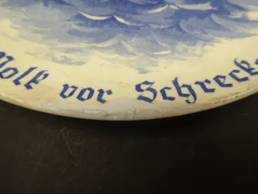 Souvenir - plate 1938 - a strong leader in stormy times - ceramics