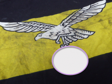 LW Luftwaffe - Fahne / Flagge, gestempelt Jagdst. II Geschwader