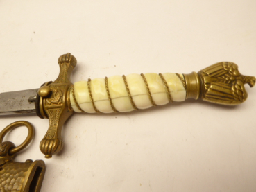 KM Navy dagger with ivory handle manufacturer WKC