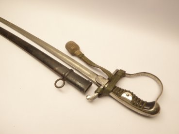 Artillery Reichswehr saber with double blade etching + portepee - In memory of my service time - 31.A.165.