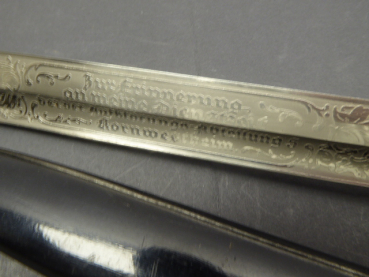 Long SG side rifle with blade etching - In memory of my service with the reconnaissance department 5 Kornwestheim