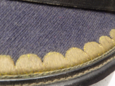GDR KVP NVA visor cap for officers of the VP at sea + naval forces / Volksmarine with manufacturer Emhage Berlin