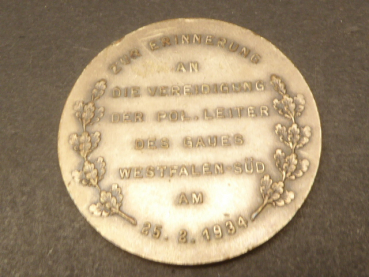 Medaille - Meinem Führer Unverbrüchliche Treue 1934