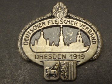 Badge - German Butchers Association Dresden 1919