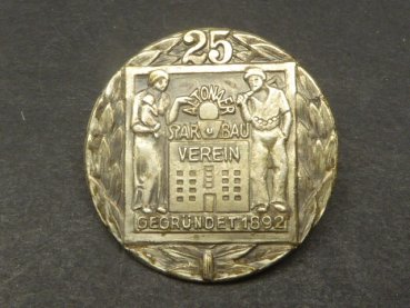 Abzeichen - Altonaer Spar-Bau Verein - Für 25 jährige Mitgliedschaft - 800er Silber