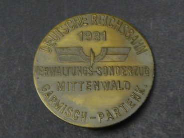 Badge - special administrative train Mittenwald, Deutsche Reichsbahn Garmisch-Partenkirchen 1931