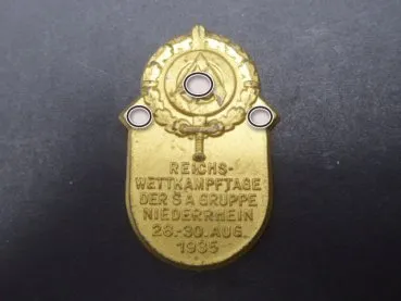 Badge - Reich competitions of the SA Group Niederrhein 1935