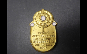 Abzeichen - Reichs-Wettkampftage der SA Gruppe Niederrhein 1935