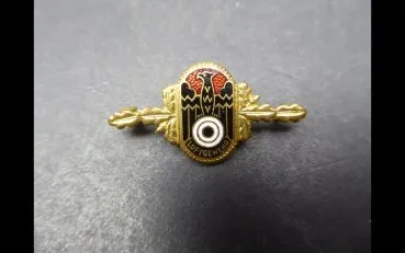 Badge - Golden pin of honor, shooting needle, air rifle