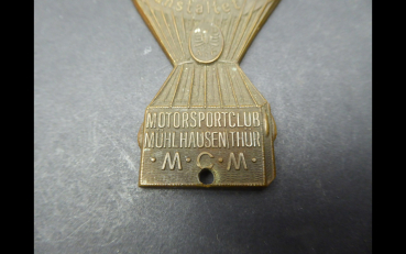 Badge - pursuit of the balloon - Leipziger Messe 1929, Motorsportclub Mühlhausen / Thür. MCM