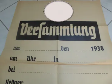 Plakat - Versammlung "Es geht um Deutschland ! Erscheint in Massen !"