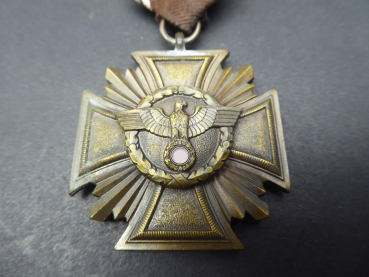 Orden - NSDAP Dienstauszeichnung in Bronze am Band, Feinzink bronziert