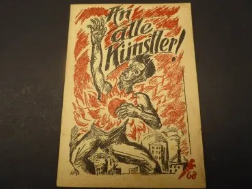 Buch - An alle Künstler! 1. Auflage von 1919 - Illustration Max Pechstein