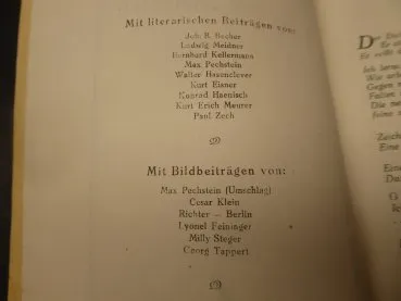 Buch - An alle Künstler! 1. Auflage von 1919 - Illustration Max Pechstein