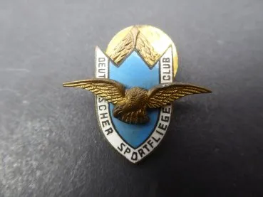 Buttonhole badge - Deutscher Sportflieger Club - Manufacturer J. Godet & Sohn Berlin