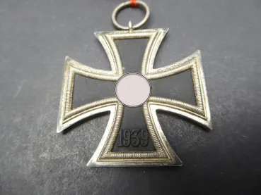 EK2 Eisernes Kreuz 2.Klasse 1939 am Band mit Hersteller 65 (Klein & Quenzer A.G., Idar Oberstein)