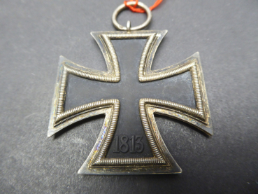 EK2 Eisernes Kreuz 2.Klasse 1939 am Band mit Hersteller 65 (Klein & Quenzer A.G., Idar Oberstein)