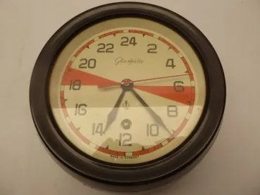 Frühe DDR Schiffswanduhr vom Hersteller Glashütte Sachsen, 1er Qualität