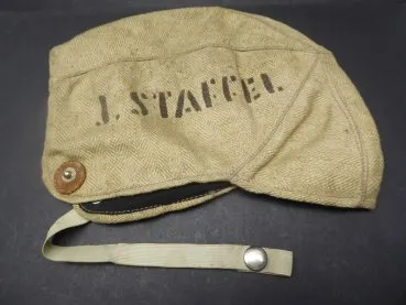 Unbekannte Mütze / Fliegerhaube mit Aufschrift "J. Staffel"