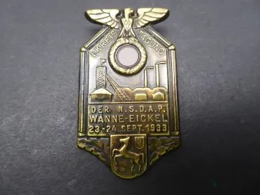 Badge - 1st district meeting of the NSDAP Wanne-Eickel 1933