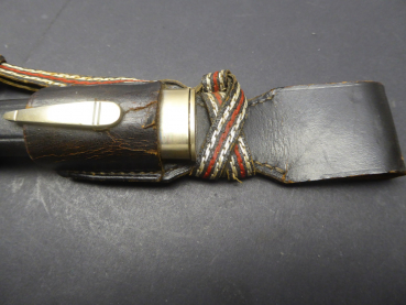Police extra side rifle with etching "In memory of my service time" + coupling shoe + portepee