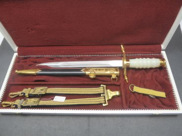 GDR NVA Marine General's dagger in a case