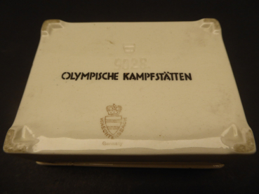 Keramik Dose Wächtersbach - Fackelläufer Olympiade Berlin 1936 - Olympische Kampfstätten