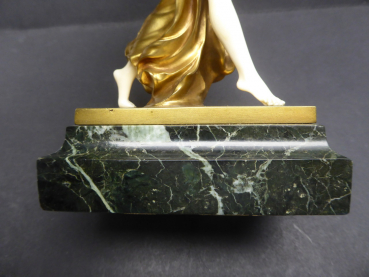 Chryselephantine - Ferdinand Preiss - Tänzerin - Elfenbein + Bronze