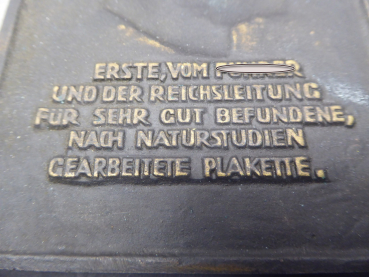 Heavy plaque in a case - "The prerequisite for action is the will and the courage to be truthful"