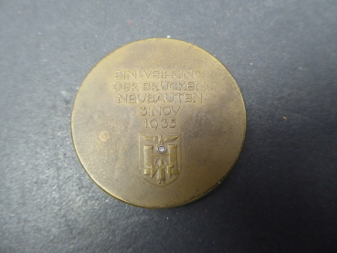 Medaille - Marsch über die Ludwigsbrücken 9. Nov. 1923 - Einweihung der Brückenneubauten 3. Nov. 1935