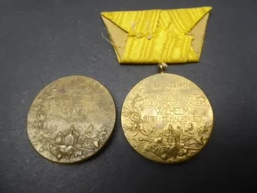 2x Kaiser Wilhelm I. Erinnerungsmedaille 1897