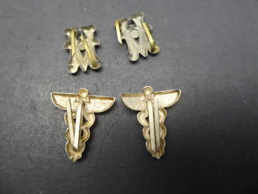 Two pairs of epaulettes pads - army administration + doctor