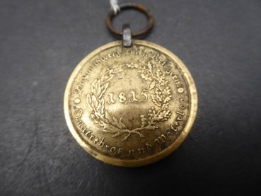 Braunschweig - Waterloo Medaille 1818 mit Stempelschneider C. Häseler und Inschrift Ant. Ewald AV. Garde.