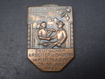 NSBO Abzeichen - Grenzlandtreffen Deutscher Arbeiter und Bauern in Kirn 1933