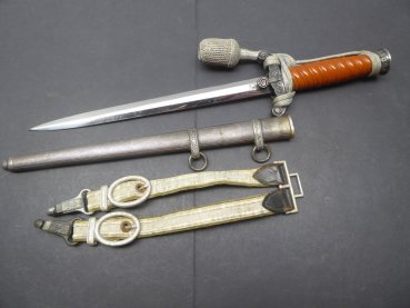 HOD army officer's dagger with hanger + portepee - manufacturer Eickhorn Solingen + distributor A. Kuhl Münster - Essen