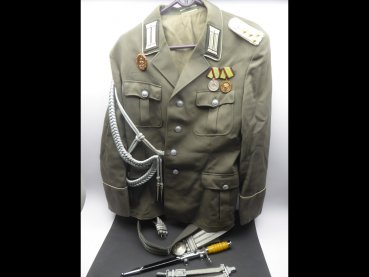 NVA dagger LSK land forces with hanger + parade field armband + monkey swing + uniform jacket + medal