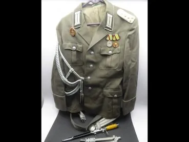 NVA Dolch LSK Landstreitkräfte mit Gehänge + Paradefeldbinde + Affenschaukel + Uniformjacke + Orden